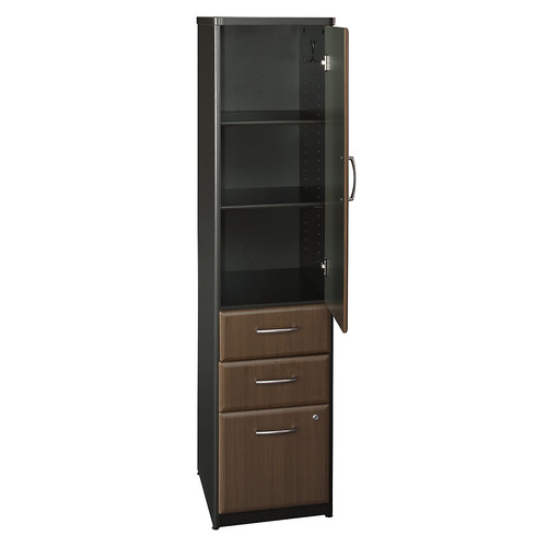 Bush BBF Series A Vertical Locker (Assembled) in Sienna Walnut