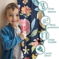 thumbnail image 3 of Blackout Kids Curtains,Pioneer Flower Floral Print Pattern Childrens Insulated Curtains Set Of 2,Bedroom Essentials,Toddler Room Decor 52"x84", 3 of 5