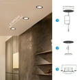 thumbnail image 4 of TORCHSTAR 12-Pack 5CCT LED Recessed Ceiling Light, 6 Inch Ultra-Thin Dimmable Recessed Downlight with J-Box, ETL Listed, 12W, 1000lm, 2700K/3000K/3500K/4000K/5000K, 4 of 6