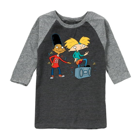 Hey Arnold! - HA Air Guitar - Toddler And Youth Raglan Graphic T-Shirt
