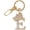 Gold-E, variant on Rhinestone Stud Initial Letter charm Keychain in Gold Tone