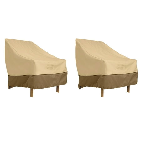 Back Patio Cover Plans Classic Accessories Veranda High Back Dining Patio Chair Cover - Water Resistant Outdoor Furniture Cover, 25.5