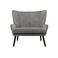 thumbnail image 5 of ARCTICSCORPION High Back Accent Chair, Comfortable Loveseat with Fabric Padded Seat, Modern High Back Rest Arm Sofa, Armchair with Wooden Legs for Living Room or Bedroom, Silver, 5 of 7