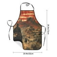 thumbnail image 2 of Uemuo 1860s Style American Cowboy Printed Bib Apron, Adjustable , Water and Oil Resistant, Cooking Kitchen Chef Apron for Women Men, 2 of 5