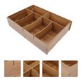 thumbnail image 4 of Shisuyan Synthetic Material Multi Grid Storage Box Light Brown 1Set 14.15x10.02x3.14in, 4 of 9