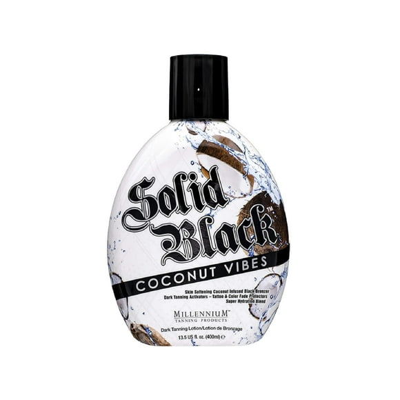 Loción bronceadora Millennium Tanning Solid Black Coconut Vibes 400 ml