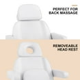 thumbnail image 5 of Artist Hand 3 Motor Electrical White Facial Bed Massage Table for Esthetician 110V Beauty Bed Medical Aesthetic Tattoo Chair with Rotatable Armrests, 5 of 13