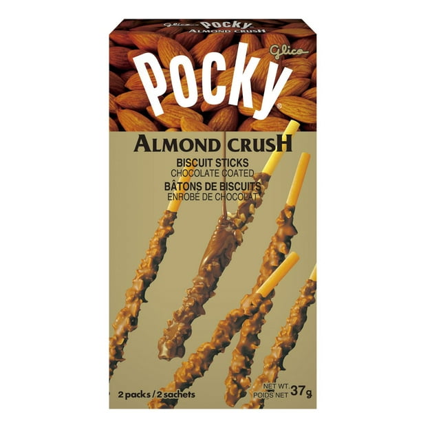 Bâtons de biscuits Pocky Almond Crush de Glico enrobés de chocolat