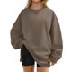 thumbnail image 3 of Camisetas para mujer,Camiseta de manga larga con forro polar para mujer, jersey extragrande de cuello redondo, top informal suave para mujer, para el hogar y la calle, sopatenor, 3 of 9