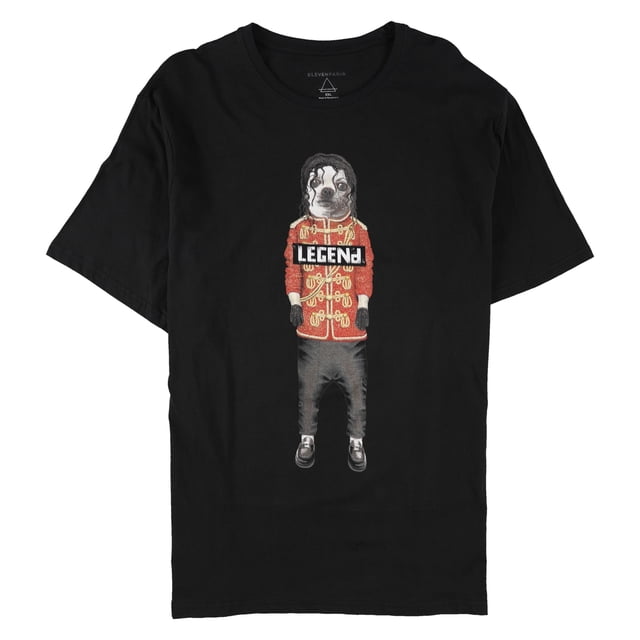 Elevenparis Hombre Pop Dog Graphic T-Shirt negro M