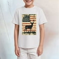 thumbnail image 2 of Kogui Boys 4th of July Shirt American Flag Tees Kids Independence Day Patriotic Short Sleeve Tops (White,3-4 Years), 2 of 4