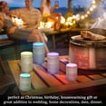 thumbnail image 7 of Gradient Wood Color Flameless Candles&nbsp;LED Lights Battery Operated Candles with Remote and Timers Flicker Lights Votive Set of 2, 7 of 7