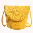 thumbnail image 4 of Bolsos Cruzados Verano Elegante Bolso Paja Playa Tejido Hecho A Mano para El (amarillo), 4 of 9