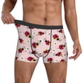 thumbnail image 3 of Men's Boxer Briefs, Ladybug cute Soft Comfy Mens Underwear Boxer Briefs Breathable With Widen Waist, 3 of 7