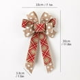 thumbnail image 7 of 1 Pieces Christmas Burlap Plaid Bow Christmas Snowman Bow Christmas Decoration Bow for Christmas Tree Crafts Home Decoration, 7 of 7