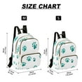 thumbnail image 3 of Fashion Backpack Women Casual Bag Teal Dog Paw Prints Travel Backpack for Travel, 3 of 7