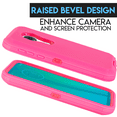 thumbnail image 4 of for 6.2" Motorola Moto G7 Armor Holster Belt Clip Kickstands Hybrid Shockproof Bumper Screen Protector Dual Layer Raised Bevel Design Enhance Camera Aim At All Buttons & Sockets Case + [Pink], 4 of 4
