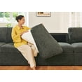 thumbnail image 3 of HONBAY Modular Sectional U Shaped Cloud Sofa, Chenille Upholstered Couch with Storage for Living Room, Green, 3 of 9
