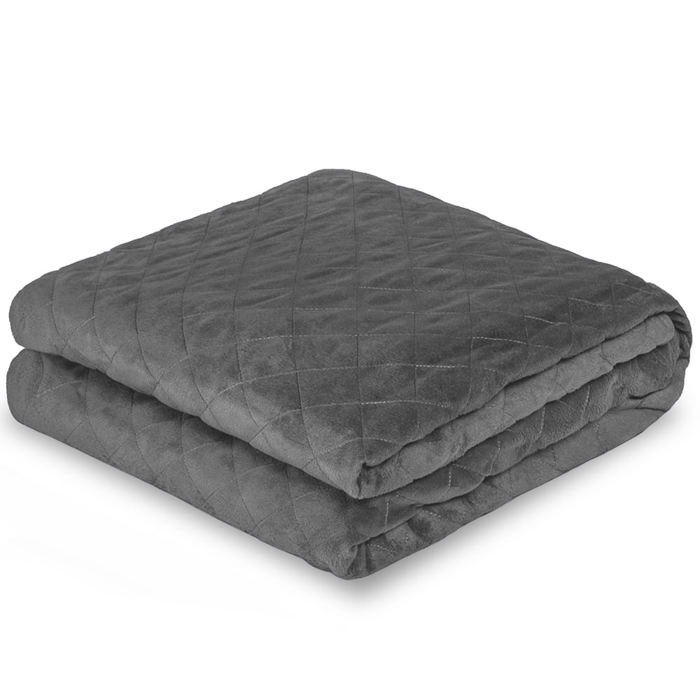 Bare Home Duvet Cover for Weighted Blanket (40"x60", Grey Quilted