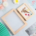 thumbnail image 4 of 2 Pieces Natural Wooden Paper Making Mould Papermaking Frame Screen Deckle 5 x 7 Inch and 7.5 x 10 Inch Screen Printing Frame for DIY Paper Craft and Dried Flower Handcraft, 4 of 7