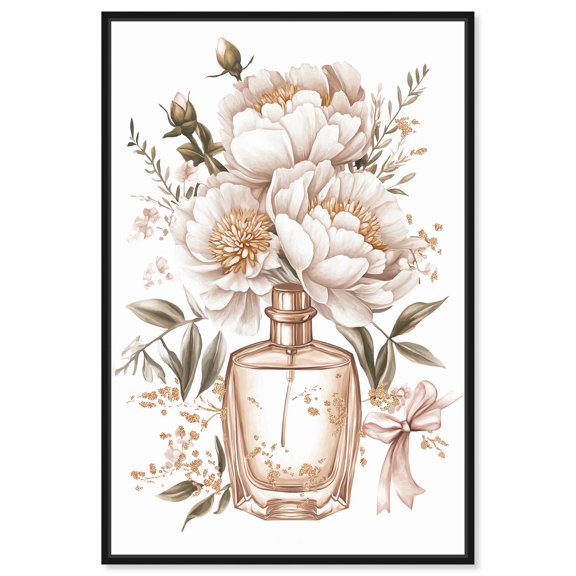 Scented of Petals I Canvas Farmhouse Floral Art by Art Remedy, Black Frame, 10" x 15"