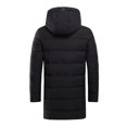 thumbnail image 6 of Men's Long Puffer Jacket Winter Warm Hooded Zip Up Quilted Padded Coat with Pockets Outdoor Outerwear, 6 of 7