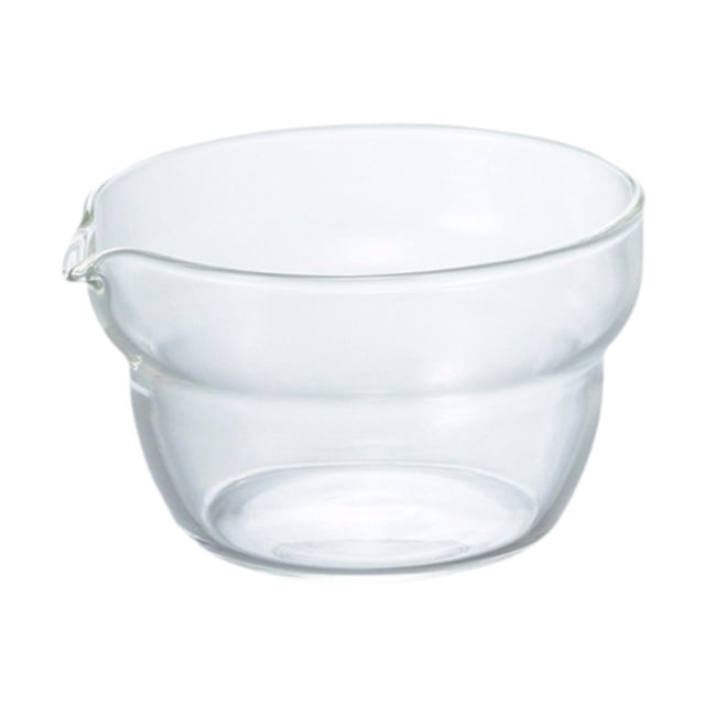 simhoa Glass Bowl with Pouring Spout Portable Mixing Bowl for Coffee Baking Kitchen 400ml