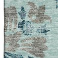 thumbnail image 3 of HomeRoots 664008 10 x 14 ft. Teal & Gray Floral Traditional Washable Machine Made Rectangle Area Rug with UV Protection, 3 of 9