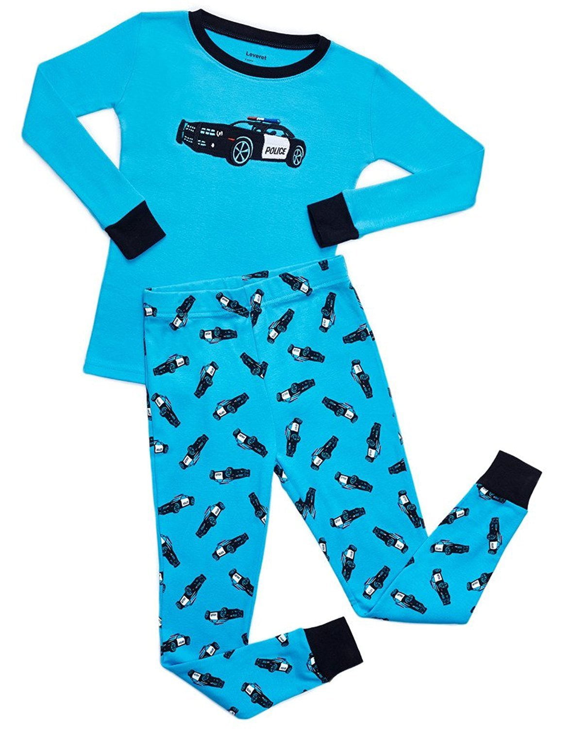 Leveret Kids & Toddler Pajamas Boys Girls 2 Piece PJs 100% Cotton Variety of Styles Size 12 Months-14 Years