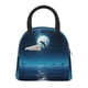 thumbnail image 1 of Disketp Night Sky Moon Dolphin Bolsa Térmica para Almuerzo, Lonchera con Abertura Amplia y Gran Capacidad, Organizador Reutilizable para Mujeres, Hombres y Adultos, 1 of 6
