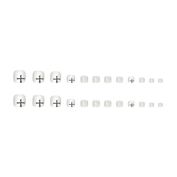 VOKE Nail Tips Coffin Shape Half Cover Medium Coffin Acrylic Nail Tips Half Cover Nail Tips for Acrylic Nails Nails Tips Coffin Ballerina Formation Nail Tips Creation Sweet Cool Girl