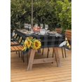 thumbnail image 3 of Outdoor Tablecloth with Umbrella Hole for Patio/Picnic/Party/Camping, Spring Sunflowers Waterproof Table Cloth Rectangle Table Cover Washable, Summer Yellow Flowers Bees Plaid (60"x 120"), 3 of 8