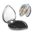 thumbnail image 1 of Pofeuu Bluey for Portable Pocket Makeup Mirror PU Cover Compact Travel Mirror with Normal and Magnifying Double Sided Glass-Heart Shape, 1 of 9