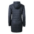 thumbnail image 3 of Women's Cutter & Buck Heather Navy BYU Cougars Rainier Primaloft Eco Hooded Long Coat, 3 of 3