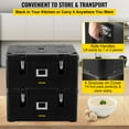 thumbnail image 6 of VEVOR Insulated Food Pan Carrier, 36Qt Capacity, Stackable Catering Hot Box with 3 Stainless Steel Pans,Top Load LLDPE Food Warmer with Elastic Side Handles and Buckles, for Restaurant Canteen, Black, 6 of 9