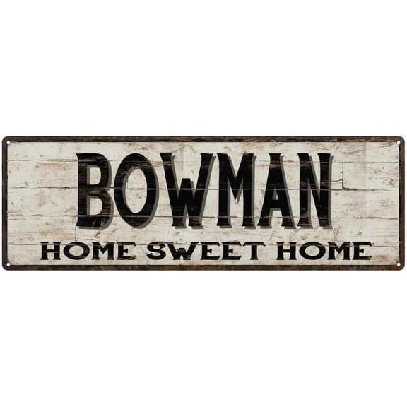 BOWMAN Rustic Home Sweet Home Sign Gift 6x18 Metal Decor 206180084268