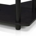 thumbnail image 6 of Dark Walnut TV stand with 3-tier open shelves and modern design, 6 of 6