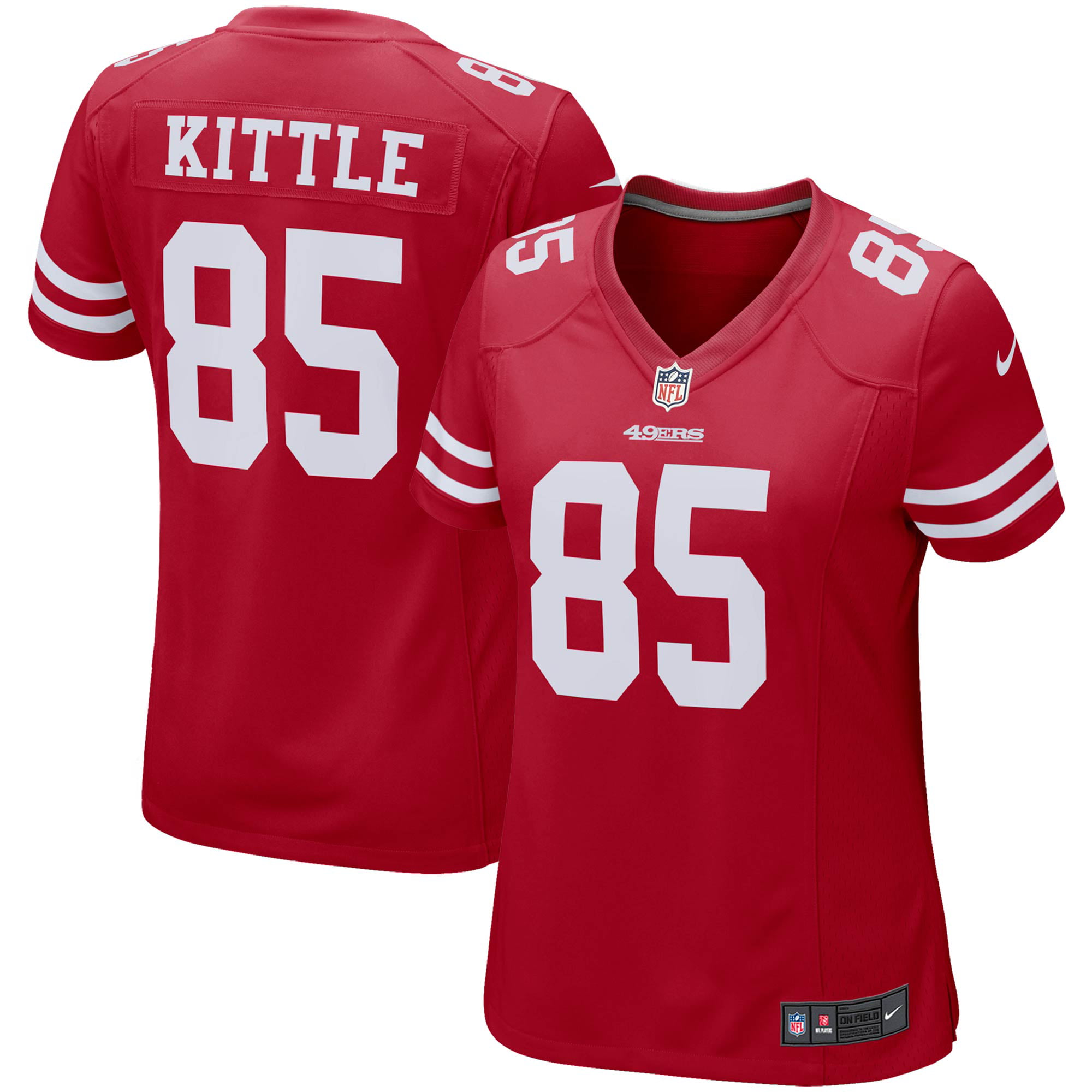 Women\'s Nike George Kittle Scarlet San Francisco 49ers Game Player Jersey - Walmart.com