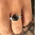 thumbnail image 2 of 2.10Ct Round Cut Lab-Created Black Diamond Engagement Ring 14K White Gold Plated, 2 of 3