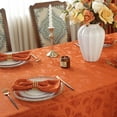 thumbnail image 3 of Tablecloth Wrinkle Free,Soft,Spillproof Fall Leaves Jacquard Table Cloth for Thanksgiving Fall Holiday Harvest Dinner,Rust, 3 of 8
