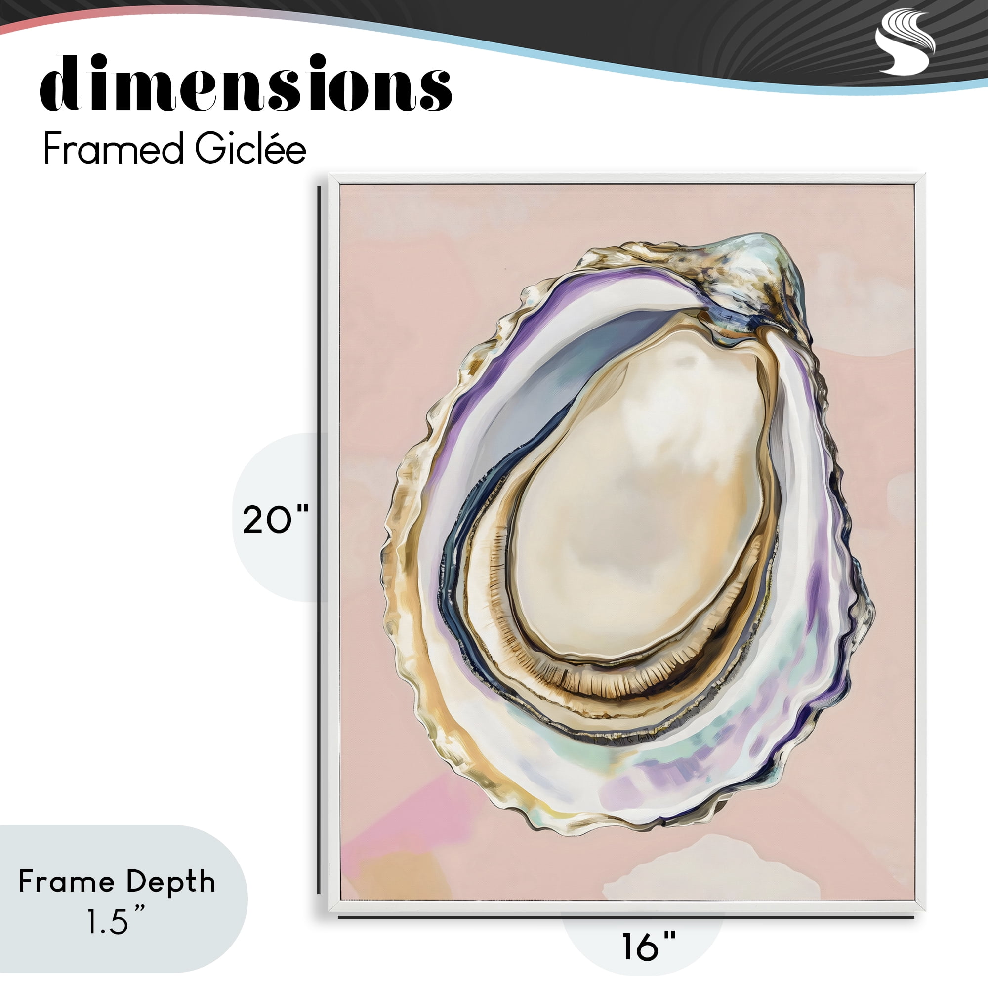 Stupell Industries Pink Oyster Shell Elegance White Framed Giclee Art, design by The Prints Vibe