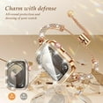 thumbnail image 2 of YOURSEA Band & Case Designed for Apple Watch – 40mm 41mm 44mm 45mm Women Metal Fancy Bracelet Strap with Bling Rhinestone Screen Protector Cover for iWatch Series 9 8 7 SE 6 5 4, 2 of 7