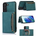 thumbnail image 1 of SaniMore Case for Samsung Galaxy S22 6.1" 2022, [Flip Wallet with Card Slots] [Kickstand] [Shockproof & Anti-fall] Wear-resistant Retro PU Leather Rugged Cover For Samsung Galaxy S22, Blue, 1 of 6