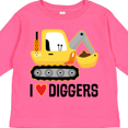 thumbnail image 4 of Inktastic Construction Truck I Love Diggers Boys or Girls Long Sleeve Toddler T-Shirt, 4 of 5