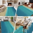 thumbnail image 5 of 5'x7' Area Rugs, Teal Blue Ombre Indoor Outdoor Area Rug for Living Room Bedroom, Modern Abstract Gradient Art Washable Bathroom Rugs Kitchen Floor Carpet Mats Home Decor Aesthetic, 5 of 8