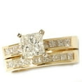 thumbnail image 3 of Pompeii Gold 2ct Princess Cut Diamond Engagement Ring Set (H/I,I1), 3 of 3