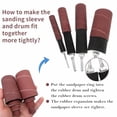 thumbnail image 7 of 20 Piece Drill Press Sanding Drum Kit, 80/120 Grit Sanding Band Sleeves Rubber Sanding Drum for Woodworking, 7 of 7