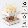 thumbnail image 3 of Cajas de papel para charcutería con tapas transparentes paquete de cajas grandes para pasteles cajas desechables para panadería (25, Blanco), 3 of 4