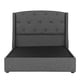 thumbnail image 1 of Box Base Cama Queen Size + Cabecera Zefyr Gris Oscuro, 1 of 8