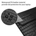 thumbnail image 3 of Funda para portátil MOSISO de piel sintética con grano de cocodrilo de 13,3 pulgadas, color negro, 3 of 7